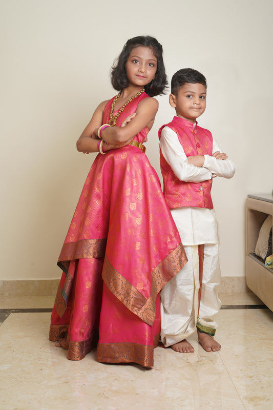 Siblings matching ethnic wear set