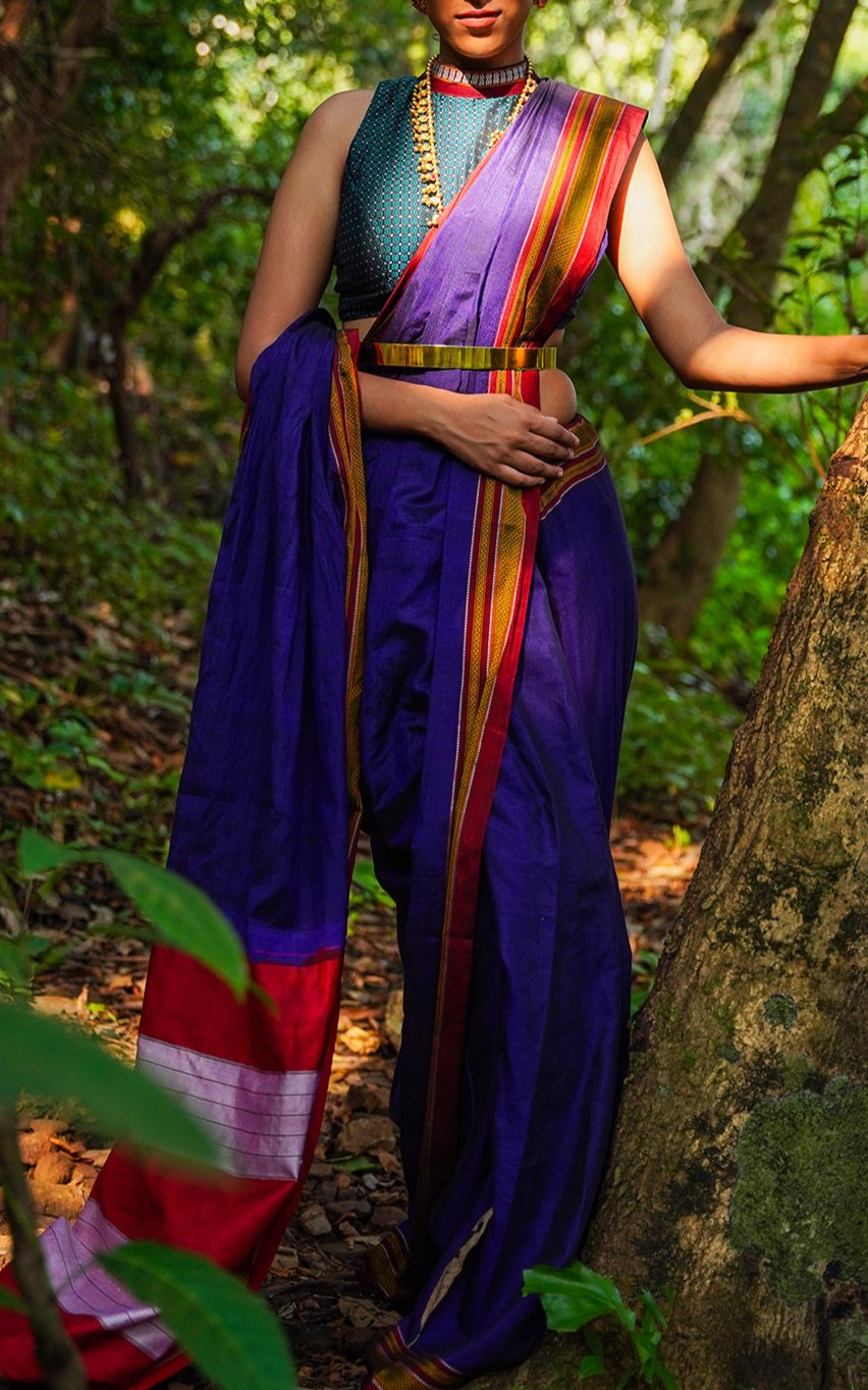 Purple saree